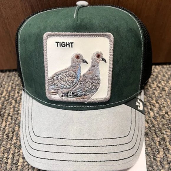 Goorin Farm Trucker Baseball Snapback Hat Tight Pigeon Bird Bro I Love You Green
